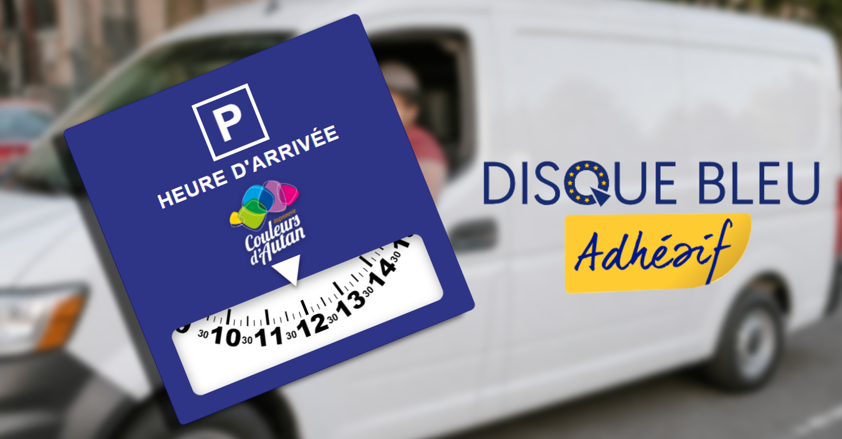 Disque bleu adhésif